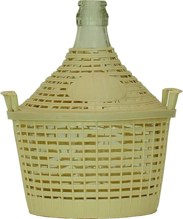 Damigiana rivestita plastica lt.5