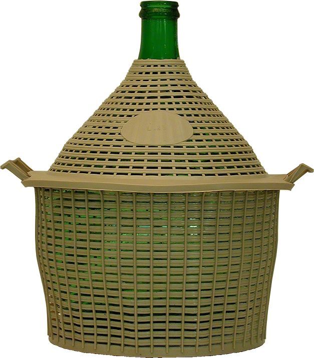 Damigiana rivestita plastica lt.25