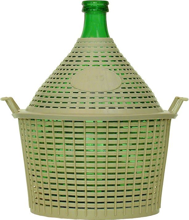 Damigiana rivestita plastica lt.15