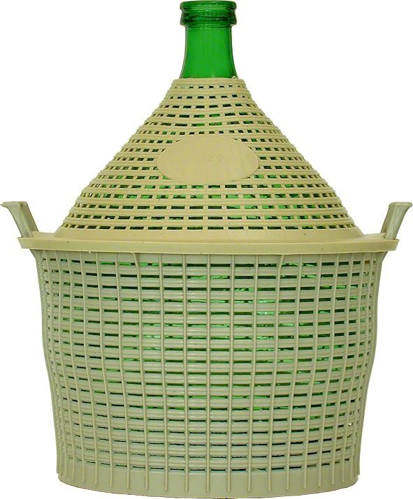 Damigiana rivestita plastica lt.20