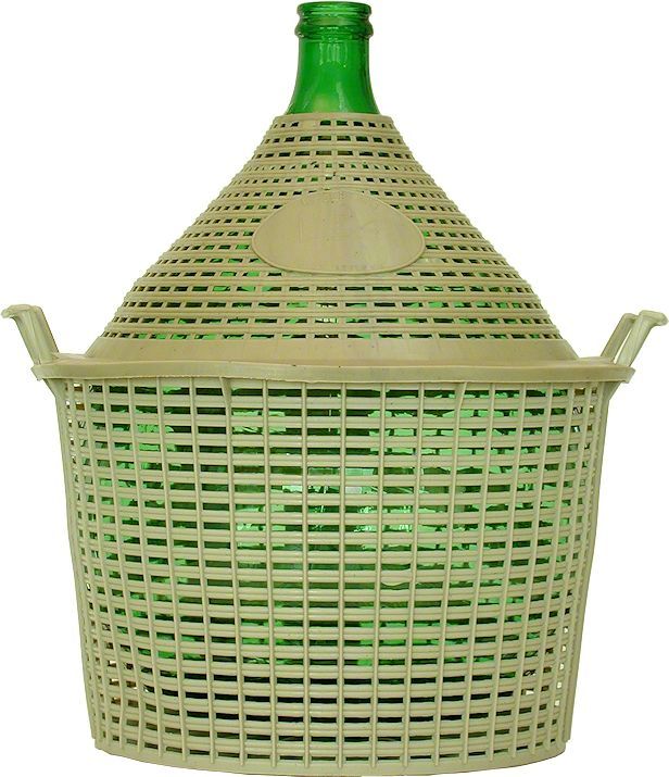 Damigiana rivestita plastica lt.34